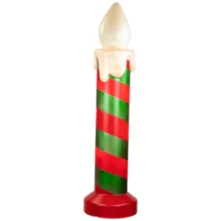 Northlight Lighted Striped Candle Blow Mold Outdoor Christmas Decoration - 40" -Northlight GUEST 9ab437a8 b5d8 4f27 bbaf 6ea5c629ce76