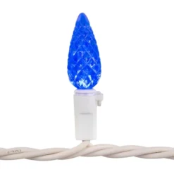 Northlight Patriotic LED C6 Faceted Christmas Lights - Red, White And Blue - 16.5' White Wire - 50ct -Northlight GUEST 9b0cc2a9 08a4 4133 9c7c 0cff1d90408d