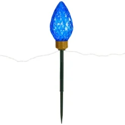 Northlight LED Lighted C9 Style Christmas Pathway Lawn Stakes - 8 Ft - Multi - 5-Count -Northlight GUEST 9b692789 cf6e 481b a16d 17401ea47f07
