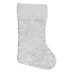 Northlight 19" White And Silver Sequin Christmas Stocking With White Faux Fur Cuff 11 Northlight 19" White And Silver Sequin Christmas Stocking With White Faux Fur Cuff -Northlight GUEST 9ce3fdca 80b5 40fd b9b9 8600b25edea4