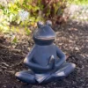 Northlight 11" Yoga Frog In Sukhasana Position Outdoor Garden Statue -Northlight GUEST 9d0475c4 c37e 419f a3d8 c01ce4091e73