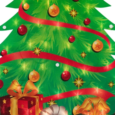 Northlight 22.5" Lighted Christmas Tree With Presents Window Silhouette 8 Northlight 22.5" Lighted Christmas Tree With Presents Window Silhouette - Image 6