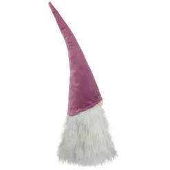 Northlight Lighted Gnome With Beard And Pointy Hat Christmas Decoration - 17" - Mauve