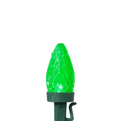 Northlight LED C7 Faceted Christmas Lights - Green - 20.25' Green Wire - 50ct 4 Northlight LED C7 Faceted Christmas Lights - Green - 20.25' Green Wire - 50ct - Image 2