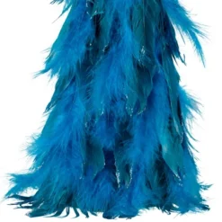 Northlight Two-Tone Layered Glitter Feather Cone Tree Christmas Decoration - 19.5" - Turquoise -Northlight GUEST 9fefa67d 6f79 4075 8e52 8ededd6a66a0 1