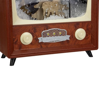 Northlight LED Lighted Musical Snowing Reindeer TV Set Christmas Decoration - 12" 6 Northlight LED Lighted Musical Snowing Reindeer TV Set Christmas Decoration - 12" - Image 4
