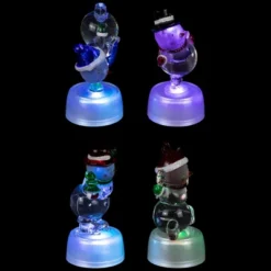 Northlight LED Lighted Color Changing Snowmen Acrylic Christmas Decorations - 4.25" - Set Of 4 -Northlight GUEST a03693ba cdf3 4725 835f 1a0347cb5b40