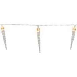 Northlight Icicle String Christmas Light Set - Warm White - 4.5' Clear Wire - 10ct -Northlight GUEST a03f8b7a 3d10 4dbc a3c4 97e2955dcf6c