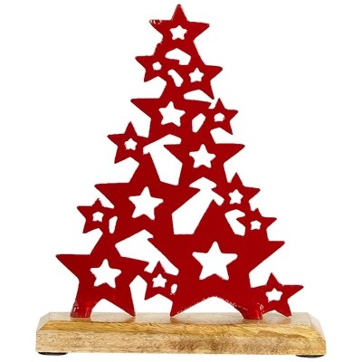 Northlight Tree Of Stars Metal Christmas Decoration - 8.75" - Red 7 Northlight Tree Of Stars Metal Christmas Decoration - 8.75" - Red - Image 5