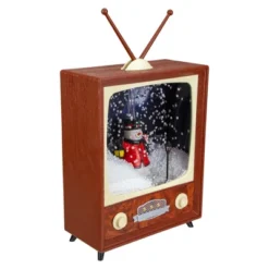 Northlight LED Lighted Musical Snowing Snowman TV Set Christmas Decoration - 12" -Northlight GUEST a21e6a4f 861d 4907 b1b2 92d0a9289b38