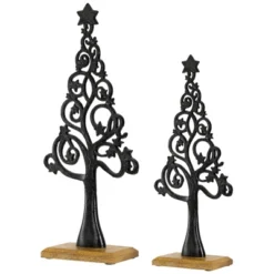Northlight Starry Trees Metal Christmas Decorations - 18.5" - Black - Set Of 2 -Northlight GUEST a23dd932 922d 484f 83b8 187e7a724a62