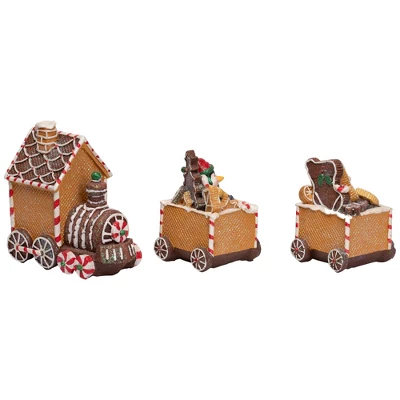 Northlight Gingerbread Candy Cane Train With Gingerbread Man Christmas Decoration - 5.5" 5 Northlight Gingerbread Candy Cane Train With Gingerbread Man Christmas Decoration - 5.5" - Image 3