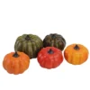 Northlight 4.25" Harvest Artificial Pumpkin And Leaf Autumn Decoration 10pc - Orange/Green -Northlight GUEST a44315d2 2380 443e b615 81fa3a6a2f7f
