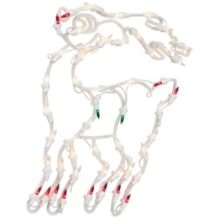 Northlight Lighted Reindeer Christmas Window Silhouette - 18" - White - Multicolor Lights -Northlight GUEST a5093e31 993a 4c93 ba4f fe913624d80e