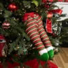 Northlight 19" Red And Green Striped Elf Legs Christmas Decoration -Northlight GUEST a7181a81 131f 4ca6 a3fc 2615ed4c765a