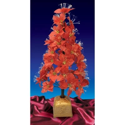 Northlight Pre-Lit Fiber Optic Color Changing Red Poinsettia Christmas Tree - 4' - Multi 5 Northlight Pre-Lit Fiber Optic Color Changing Red Poinsettia Christmas Tree - 4' - Multi - Image 3