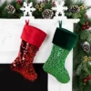 Northlight 20" Shiny Metallic Green Sequined Christmas Stocking With Velveteen Cuff -Northlight GUEST a76e374d 0988 4d2c a66c 66746d29f77d