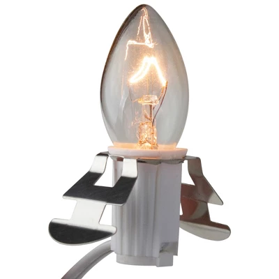 Northlight 3-Count Clear C7 Christmas Light Set, 8ft White Wire 3 Northlight 3-Count Clear C7 Christmas Light Set, 8ft White Wire