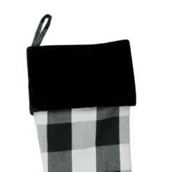 Northlight 20" White And Black Buffalo Plaid Christmas Stocking With Cuff -Northlight GUEST a839b5cf 4a19 4a54 ab20 89d858865364