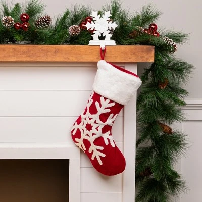 Northlight Reindeer And Snowflake Embroidered Christmas Stockings - 20" - Set Of 3 3 Northlight Reindeer And Snowflake Embroidered Christmas Stockings - 20" - Set Of 3 - Image 2