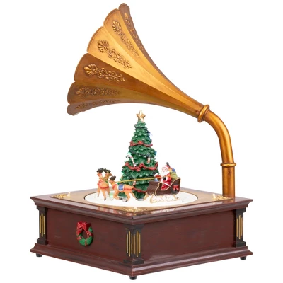 Northlight LED Lighted And Musical Gramophone Animated Christmas Decoration - 14" 6 Northlight LED Lighted And Musical Gramophone Animated Christmas Decoration - 14" - Image 4