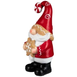 Northlight Gnome Holding Gingerbread Snowflake Cookie Christmas Decoration - 11.5" - Red -Northlight GUEST a9a706d9 a482 47f6 964d b91f841b036d
