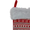 Northlight Nordic Print With Faux Fur Cuff Christmas Stocking - Red/White -Northlight GUEST aadf33e5 4bf9 4c48 9ff9 0ebd824a7e28