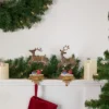 Northlight Glittered Reindeer Christmas Stocking Holders - 9.5" - Set Of 2 -Northlight GUEST ad7b3238 509d 4888 9f34 8daa376a923f