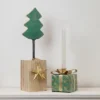 Northlight Metal Tree With Stars And Chunky Wooden Base Christmas Decoration - 16.75" - Green -Northlight GUEST ada1bec2 0981 4046 8b65 99fd62b905f1