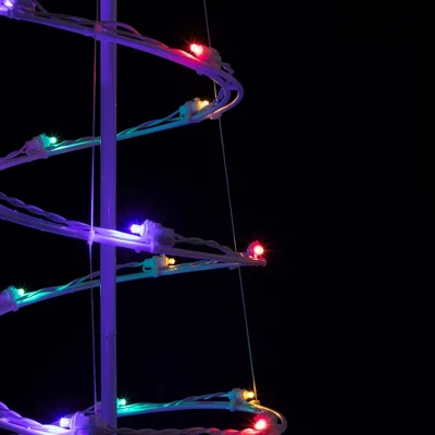 Northlight LED Lighted Spiral Outdoor Christmas Tree - 4' - Multi Lights 7 Northlight LED Lighted Spiral Outdoor Christmas Tree - 4' - Multi Lights - Image 5