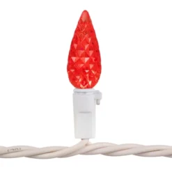 Northlight Patriotic LED C6 Faceted Christmas Lights - Red, White And Blue - 16.5' White Wire - 50ct -Northlight GUEST afe03c4e ad45 49d4 ae6a 35123f6936a5