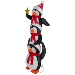 Northlight 41" Lighted Stacked Penguin Family Outdoor Christmas Decoration -Northlight GUEST b063ceee 4315 4118 9ce0 b51f269db425