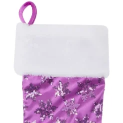 Northlight 19" Purple Sequin Snowflake Christmas Stocking With White Faux Fur Cuff 8 Northlight 19" Purple Sequin Snowflake Christmas Stocking With White Faux Fur Cuff -Northlight GUEST b0bcb665 915f 454e 810f c46915037801