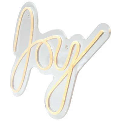 Northlight 12" White LED Lighted "Joy" Neon Style Christmas Sign 6 Northlight 12" White LED Lighted "Joy" Neon Style Christmas Sign - Image 4