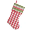 Northlight 19" Red And Green Rustic Plaid Christmas Stocking With Red Pom-Poms And Lodge Cuff -Northlight GUEST b2c5f21c 75d5 4d61 965e c20753b9e24c