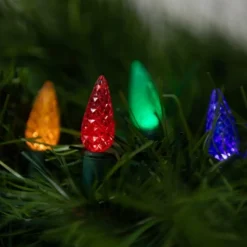 Northlight LED C6 Faceted Christmas Lights - Multicolor - 15.75’ Green Wire - 50ct -Northlight GUEST b2f6836f fd44 4099 a396 06db15f3911b