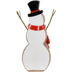 Northlight Wooden Snowman "Merry Christmas" Decoration - 8.5" -Northlight GUEST b5008340 1da1 4aa4 aba2 e331b9c05532