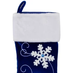 Northlight 20.5-Inch Royal Blue Velvet And White Snowflake Christmas Stocking -Northlight GUEST b8aa92a6 8d34 4d1d 8908 a5e26e8f9faf