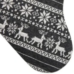 Northlight 19" Gray And White Reindeer And Snowflake Knit Christmas Stocking With Faux Fur Cuff 11 Northlight 19" Gray And White Reindeer And Snowflake Knit Christmas Stocking With Faux Fur Cuff -Northlight GUEST b8eea290 3d09 451b 8f5b 743be1db8a8b