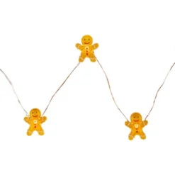 Northlight 20-Count LED Mini Gingerbread Men Christmas Fairy Lights, 6.5 Ft Silver Wire -Northlight GUEST b9afe90c 8da7 4d1f a680 af1f66d4e2f3