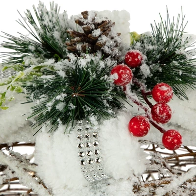 Northlight LED Lighted Gift Boxes With Pine And Berries Christmas Decorations - 9.75" - Set Of 3 7 Northlight LED Lighted Gift Boxes With Pine And Berries Christmas Decorations - 9.75" - Set Of 3 - Image 5