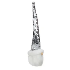 Northlight 13" Silver Sequin Santa With A Pointed Winter Hat Christmas Decor -Northlight GUEST be080d0b ce9e 496c 95ef 6653909279d2