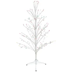 Northlight 4' Prelit Artificial Christmas Tree White Lighted Cascade Twig Outdoor Decoration - Multi-Color Lights -Northlight GUEST be55f0eb 00ef 4b89 a238 056f69d23ddb