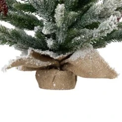 Northlight Real Touch™️ Potted Flocked Mini Fir Pine Artificial Christmas Tree - 25" - Unlit -Northlight GUEST bee0af23 5949 4e9d 945c 1401993e1b06