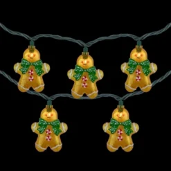Northlight Gingerbread Man With Bowties Christmas Light Set - Clear - 7.5' Green Wire - 10ct 10 Northlight Gingerbread Man With Bowties Christmas Light Set - Clear - 7.5' Green Wire - 10ct -Northlight GUEST c064fe4a 8f23 48cf bec2 1d249f34a356