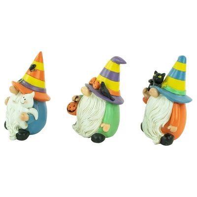 Northlight Set Of 3 Halloween Gnomes Decoration 6" 4 Northlight Set Of 3 Halloween Gnomes Decoration 6" - Image 2