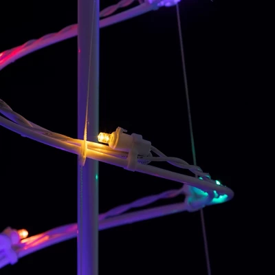 Northlight LED Lighted Spiral Outdoor Christmas Tree - 4' - Multi Lights 6 Northlight LED Lighted Spiral Outdoor Christmas Tree - 4' - Multi Lights - Image 4