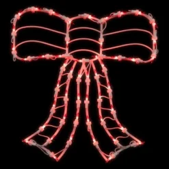 Northlight Lighted Bow Window Silhouette Christmas Decoration - 14" - Red Lights