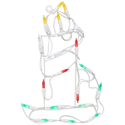 Northlight LED Lighted Candle Christmas Window Silhouette Decoration - 12" - Multi Lights 5 Northlight LED Lighted Candle Christmas Window Silhouette Decoration - 12" - Multi Lights - Image 3