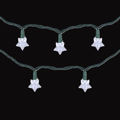 Northlight LED Star Shaped Christmas String Lights - Pure White - 4' Green Wire - 10ct 3 Northlight LED Star Shaped Christmas String Lights - Pure White - 4' Green Wire - 10ct